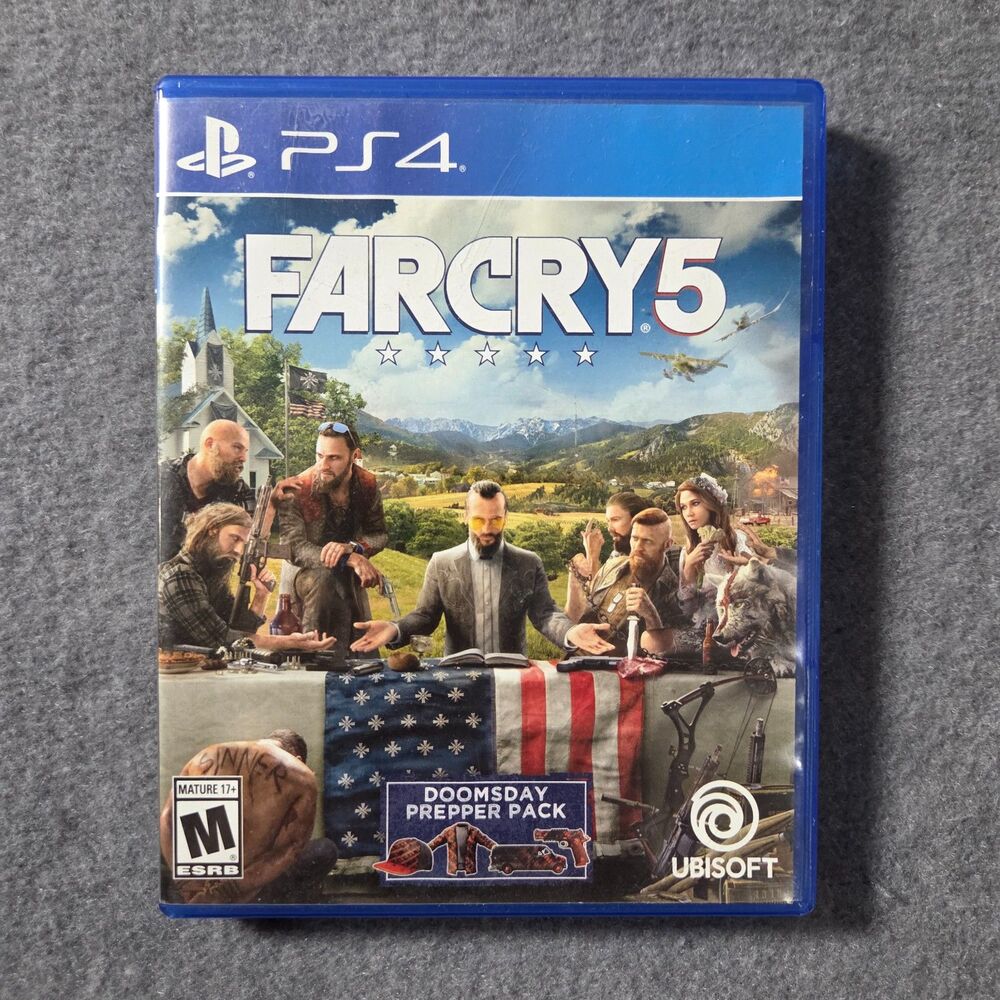 Far Cry 5 PS4 Complete Ubisoft w/ Case Insert Open World FPS